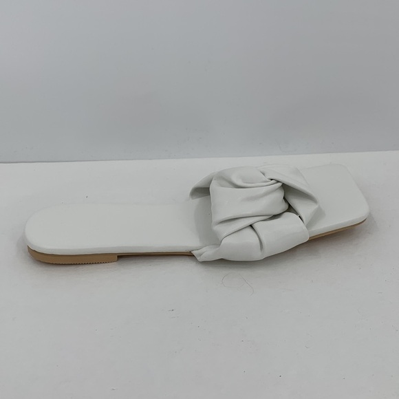 Sol Sana St Sana Avery white slide sandal shoe mule flat twist band new 40 9 - Picture 3 of 6